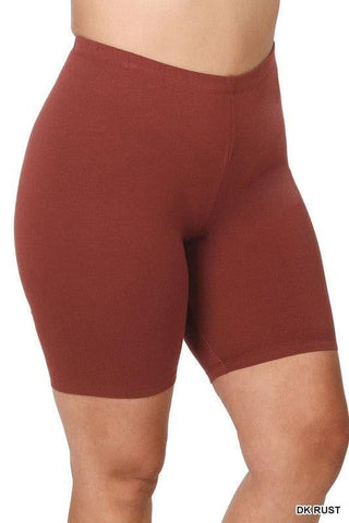 Plus Premium Cotton Biker Shorts - SwagglyLife Home & Fashion