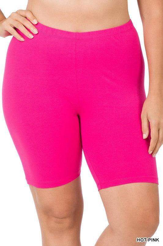 Plus Premium Cotton Biker Shorts - SwagglyLife Home & Fashion