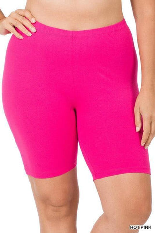 Plus Premium Cotton Biker Shorts - SwagglyLife Home & Fashion