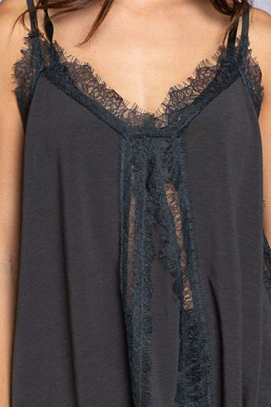 POL Lace Detail V-Neck Cami in - Shirts & Tops photo