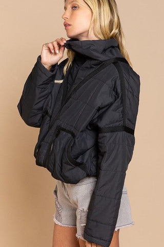 POL Quilted With Zipper Closure Jacket, 2 Colors - SwagglyLife Home & Fashion