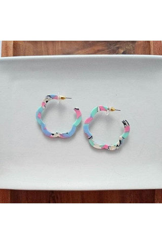 Posey Hoops - 80's Pastels - SwagglyLife Home & Fashion