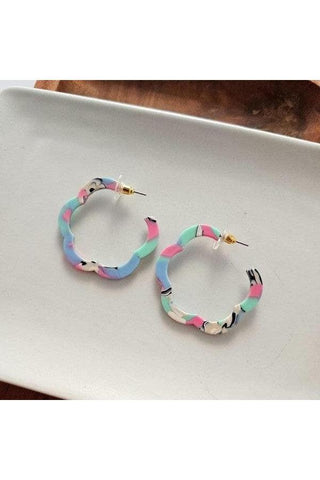 Posey Hoops - 80's Pastels - SwagglyLife Home & Fashion