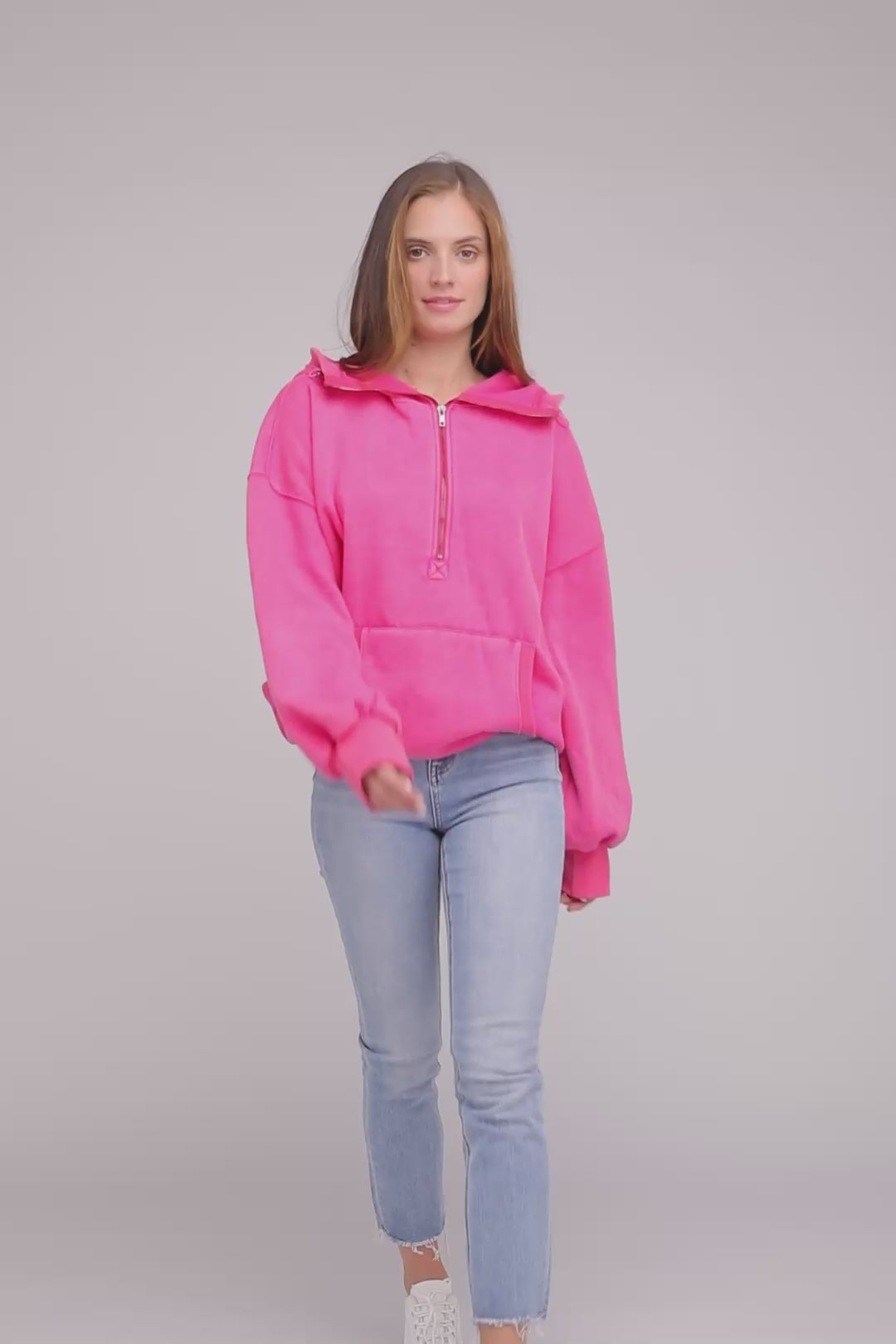 BiBi Stitch Detailed Elastic Hem Hoodie