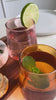 Pair of Hammered Glass Stemless Tumblers
