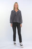 Zenana Washed Collared Henley Sweater