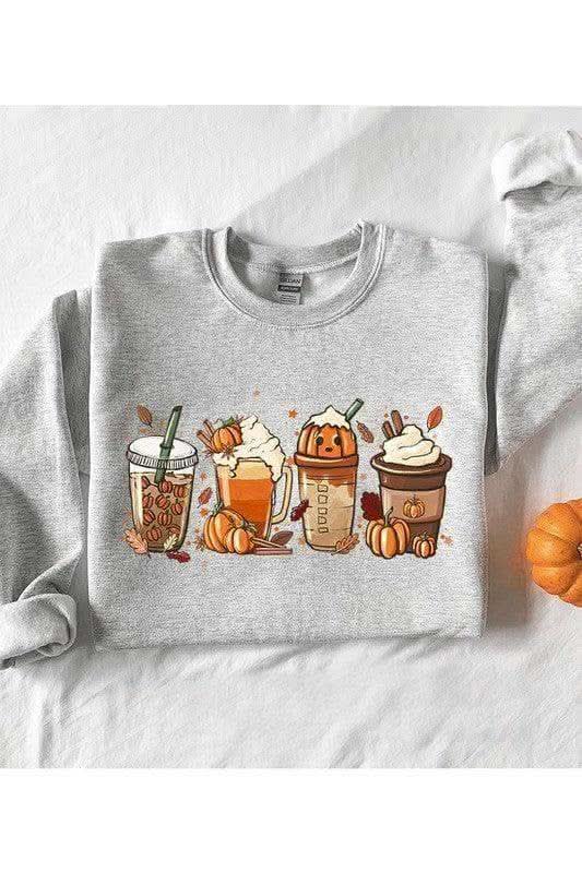 PUMPKIN SPICE Unisex Fleece Graphic Sweatshirt in ASH - Shirts & Tops photo
