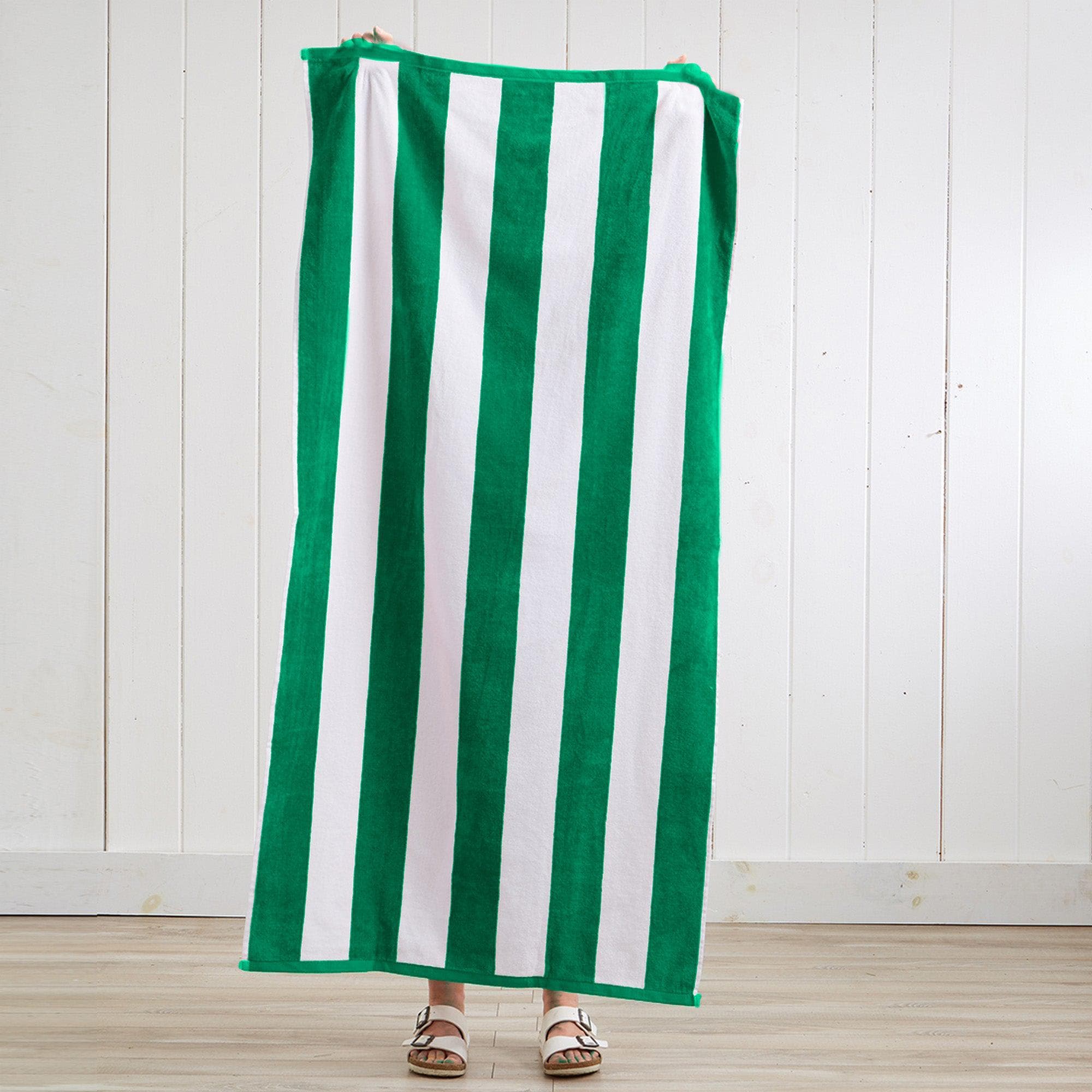 Cotton Velour Cabana Stripe Beach Towel - Novia Collection in - photo