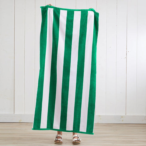 Cotton Velour Cabana Stripe Beach Towel - Novia Collection in - photo