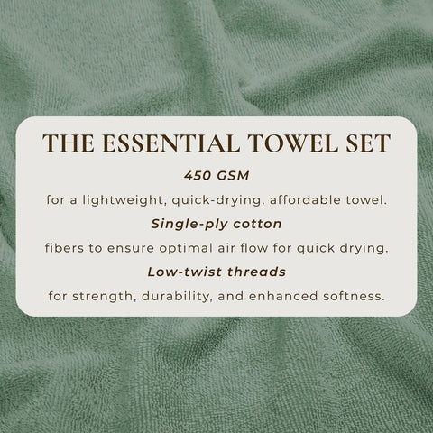 Cotton Terry Bath Towel Set - Cooper Collection - SwagglyLife Home & Fashion