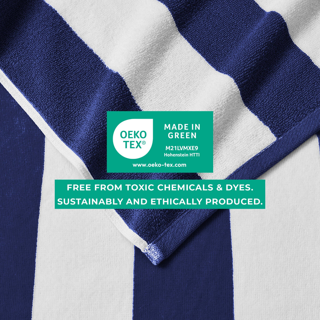 Cotton Velour Cabana Stripe Beach Towel - Novia Collection in - photo