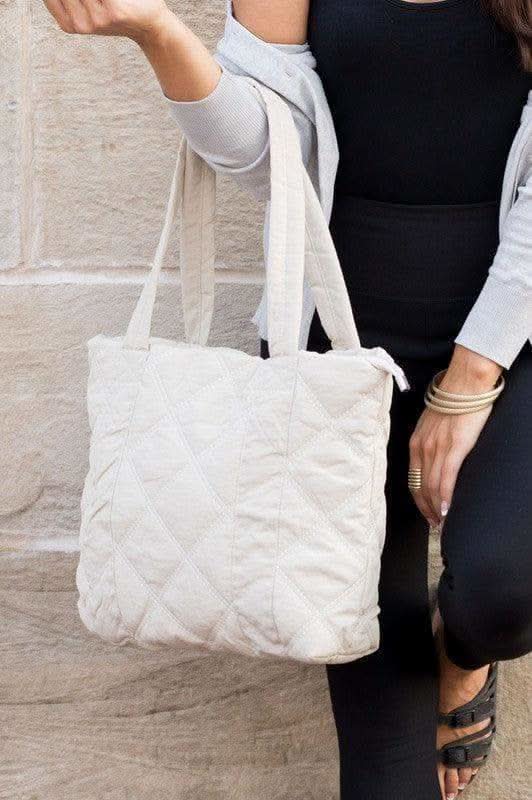 Quilted Tote, Multiple Colors - SwagglyLife Home & Fashion