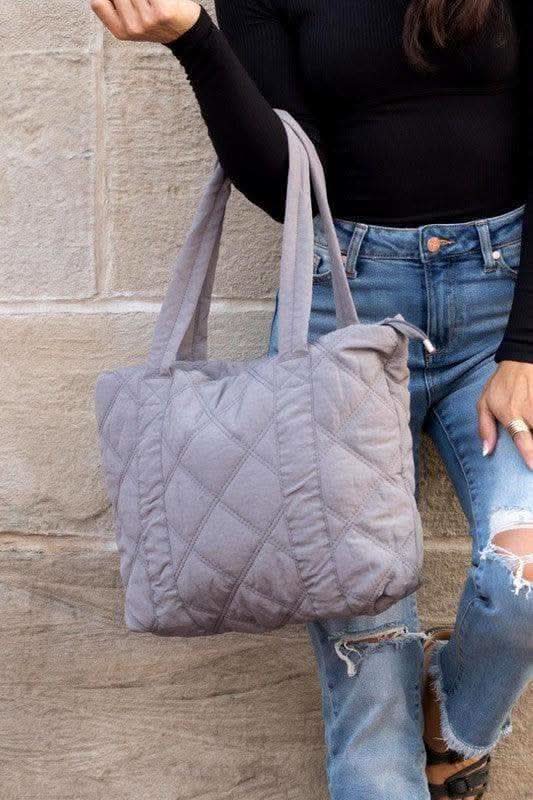 Quilted Tote, Multiple Colors - SwagglyLife Home & Fashion