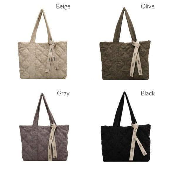 Quilted Tote, Multiple Colors - SwagglyLife Home & Fashion