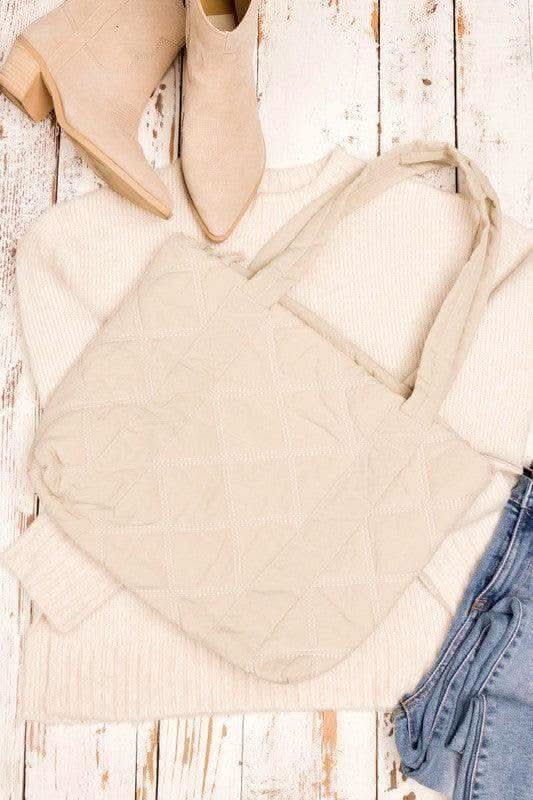 Quilted Tote, Multiple Colors - SwagglyLife Home & Fashion