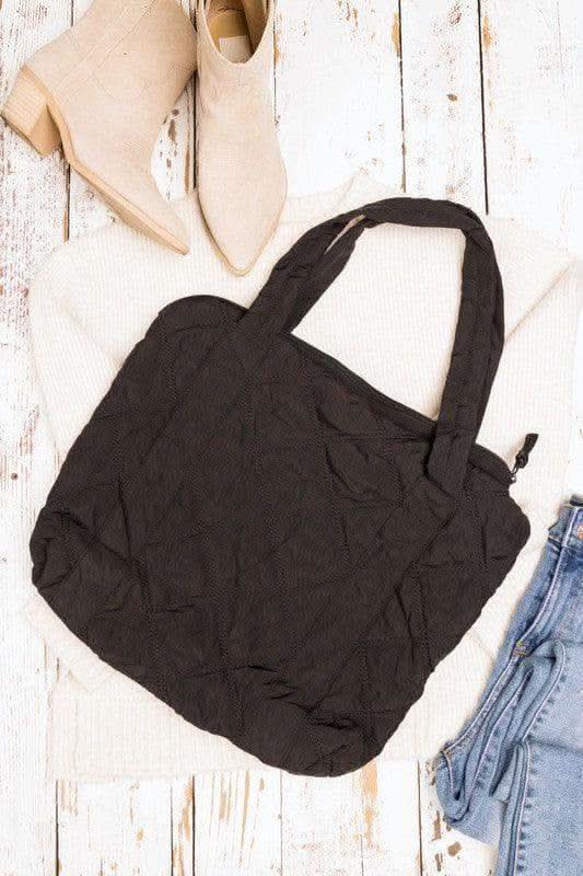 Quilted Tote, Multiple Colors - SwagglyLife Home & Fashion