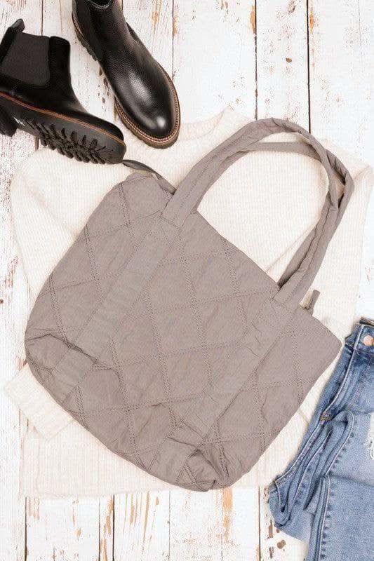 Quilted Tote, Multiple Colors - SwagglyLife Home & Fashion