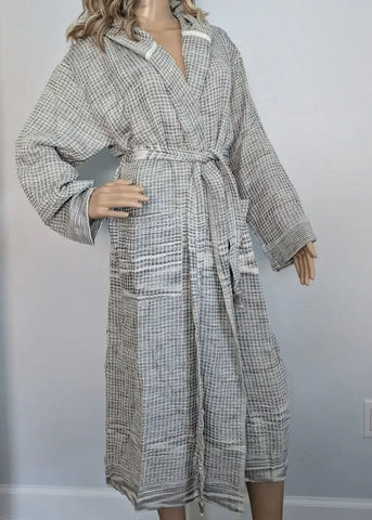 Radiant Bathrobe Collection – Hooded Waffle Weave Turkish Cotton Robes, Soft & Breathable - SwagglyLife Home & Fashion