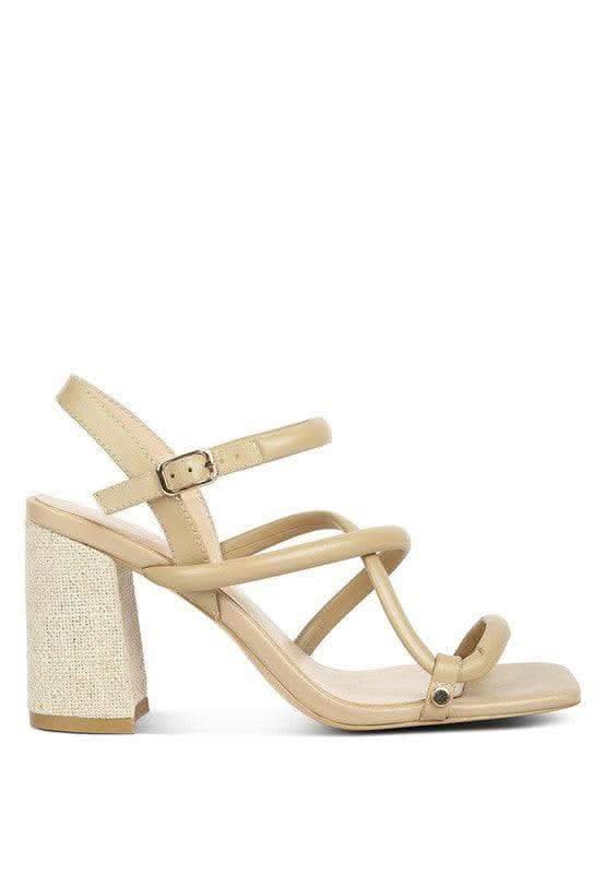 Artha Open Square Toe Block Heel Sandals - SwagglyLife Home & Fashion