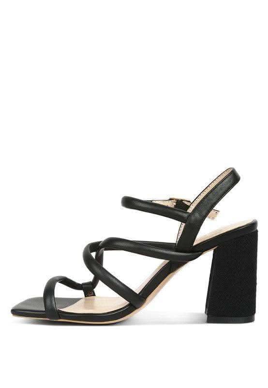 Artha Open Square Toe Block Heel Sandals - SwagglyLife Home & Fashion