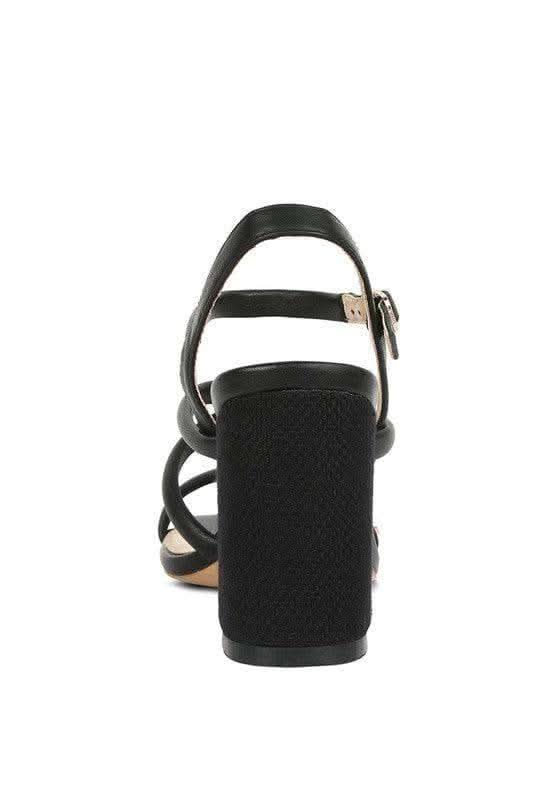 Artha Open Square Toe Block Heel Sandals - SwagglyLife Home & Fashion
