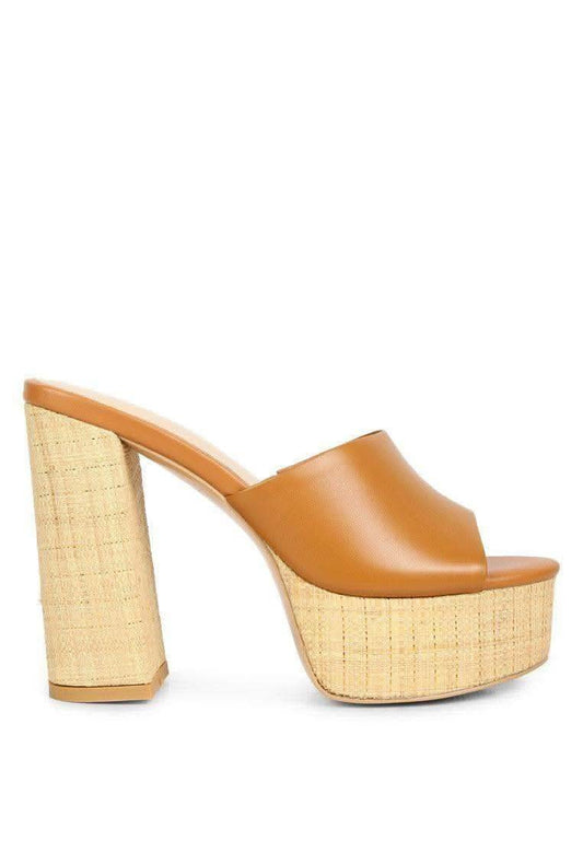 RAG & CO Shuri Open Toe High Block Heel Sandals in - Shoes photo