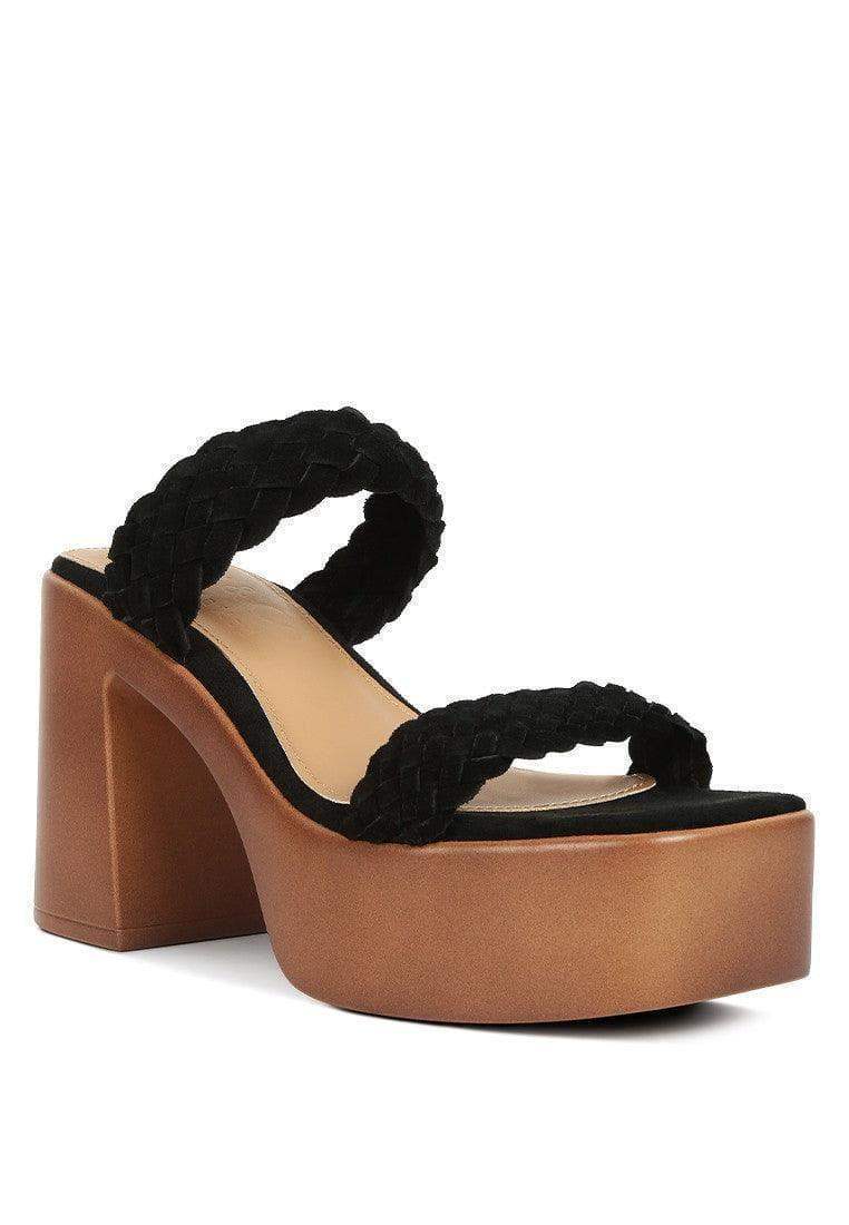 Rag & Company Misaki Braided Detail Chunky Sandals - SwagglyLife Home & Fashion