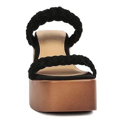 Rag & Company Misaki Braided Detail Chunky Sandals - SwagglyLife Home & Fashion