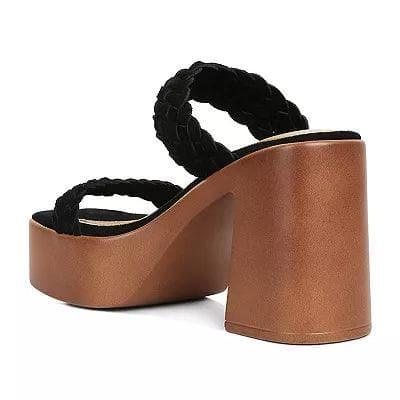 Rag & Company Misaki Braided Detail Chunky Sandals - SwagglyLife Home & Fashion