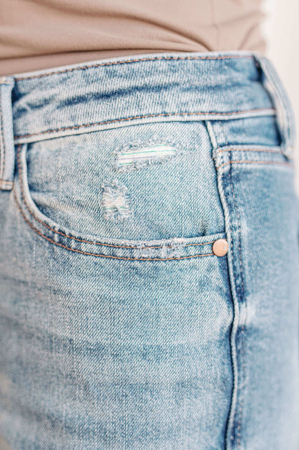 Ramona High Rise Rigid Magic Destroyed Straight Jeans - SwagglyLife Home & Fashion