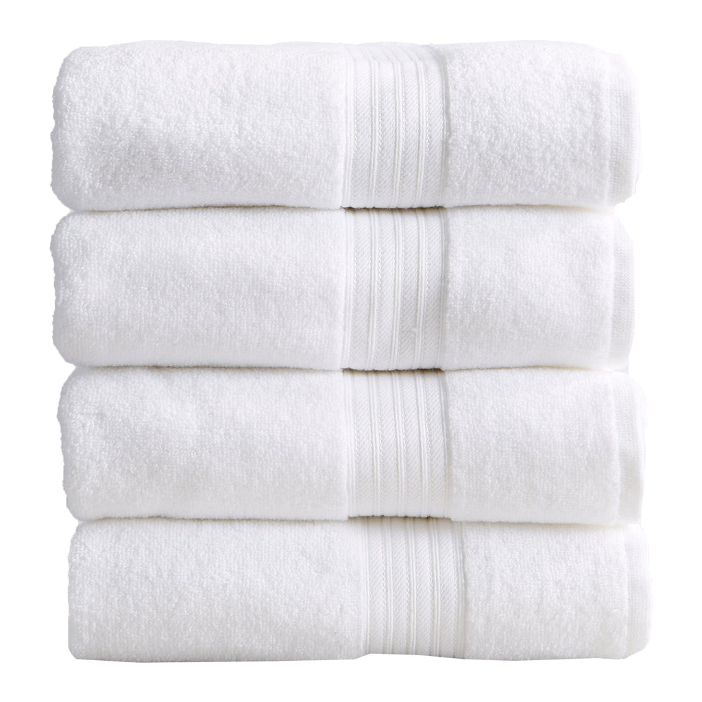 Cotton Terry Bath Towel Set - Cooper Collection in Bath Towel (Pack of 4) White - photo