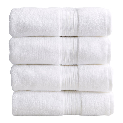 Cotton Terry Bath Towel Set - Cooper Collection in Bath Towel (Pack of 4) White - photo