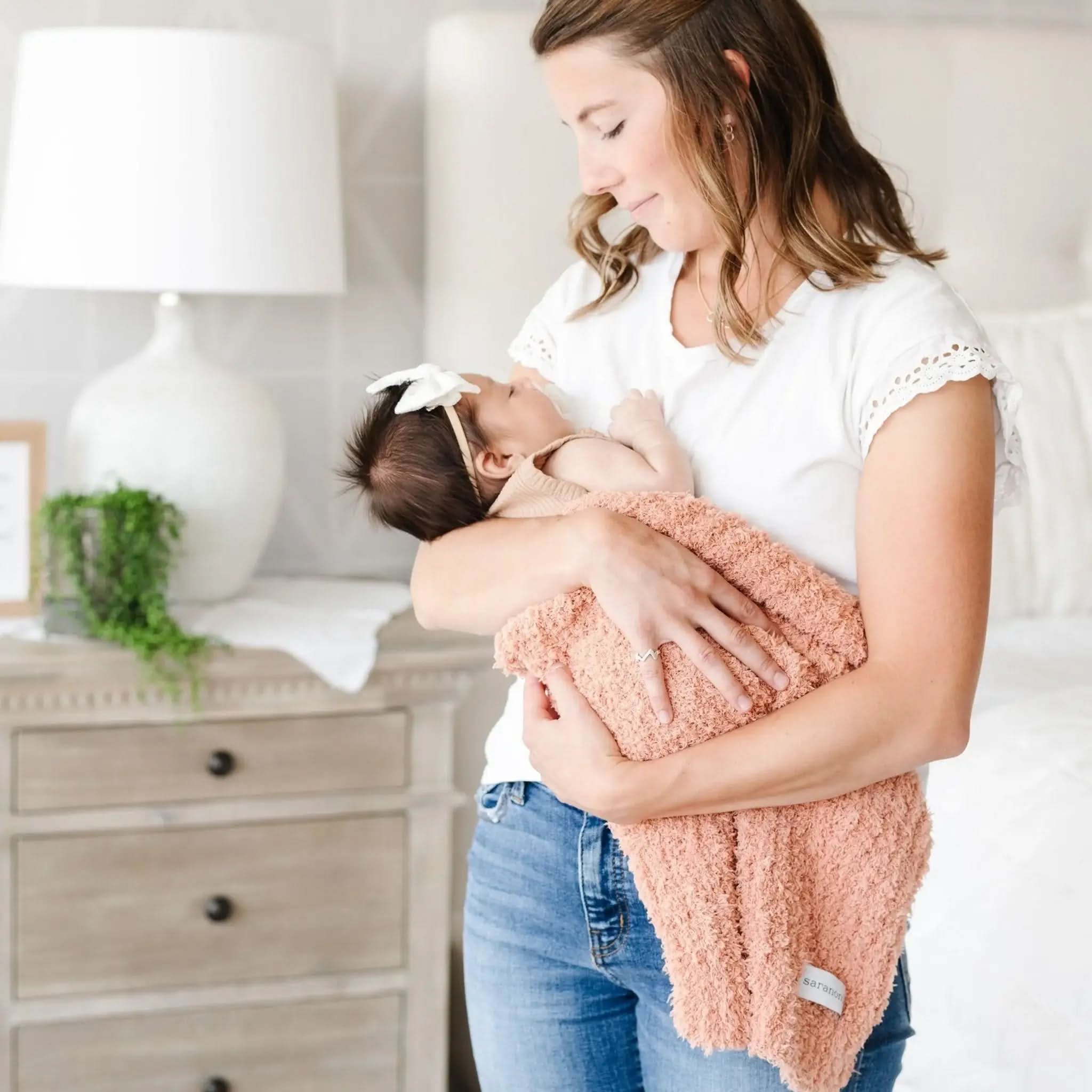 Saranoni Ribbed BAMBONI® Receiving Blankets