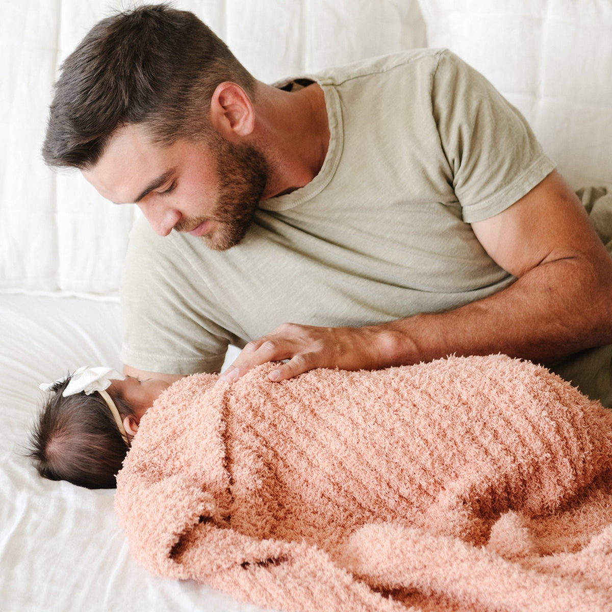 RIBBED BAMBONI® RECEIVING BLANKETS in Sun-kissed - photo