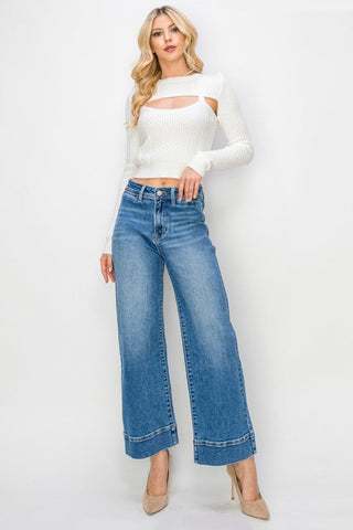 Risen Full Size High Rise Wide Leg Jeans - SwagglyLife Home & Fashion