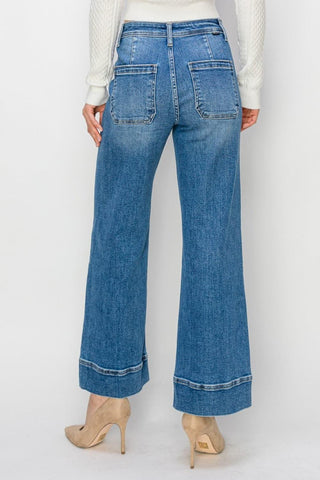Risen Full Size High Rise Wide Leg Jeans - SwagglyLife Home & Fashion