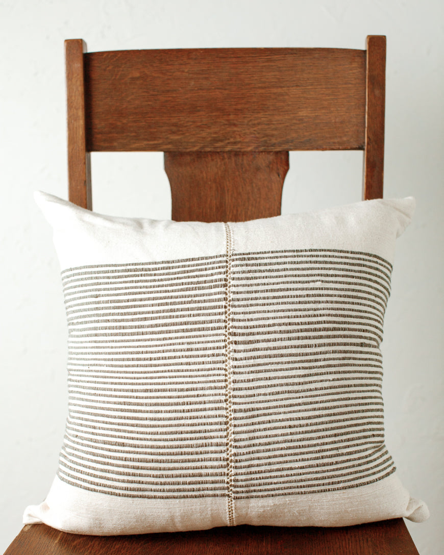 18" Riviera Hand-Stitch Throw Pillow in - Throw Pillows photo