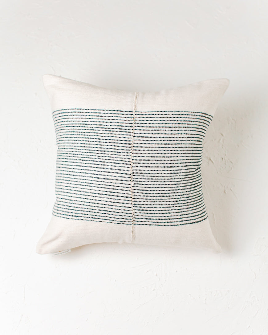 18" Riviera Hand-Stitch Throw Pillow in Navy - Throw Pillows photo