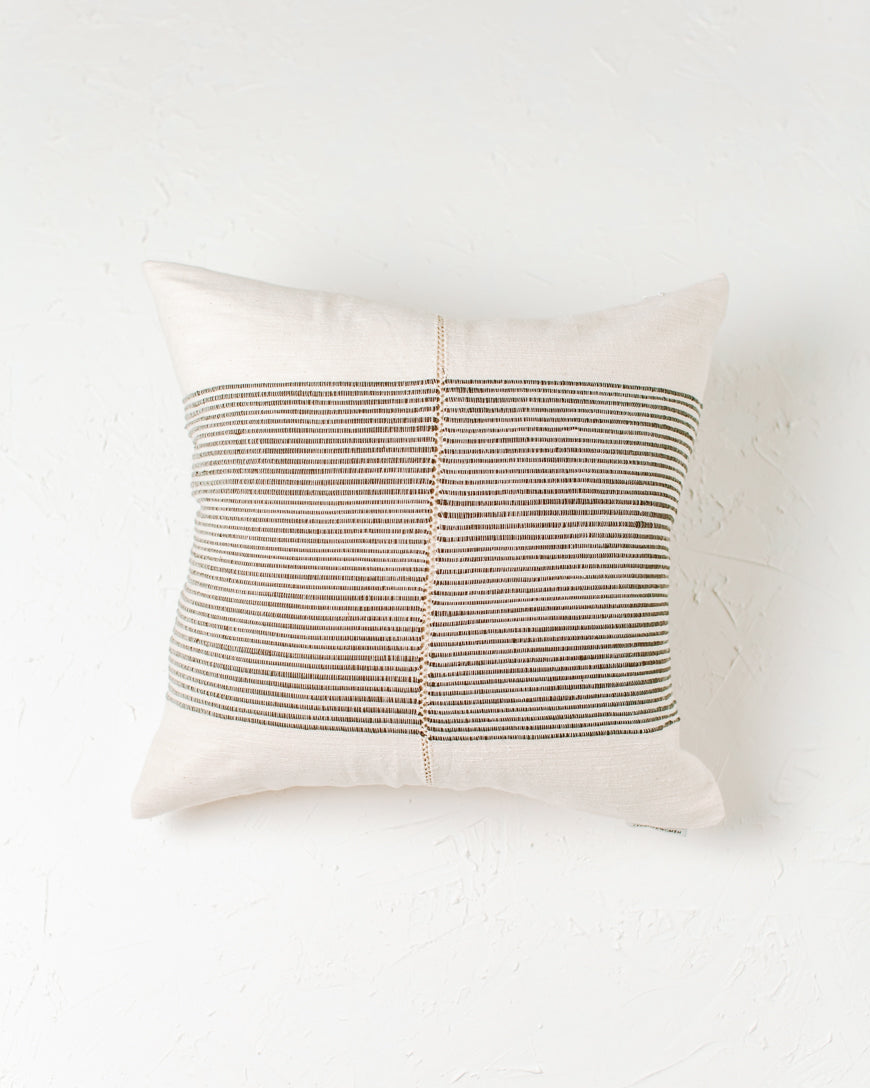 18" Riviera Hand-Stitch Throw Pillow in Grey - Throw Pillows photo