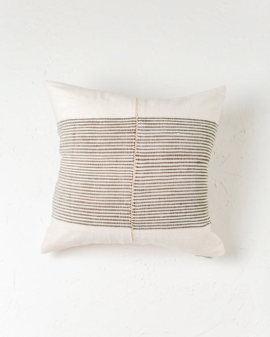 18" Riviera Hand-Stitch Throw Pillow in Grey - Throw Pillows photo