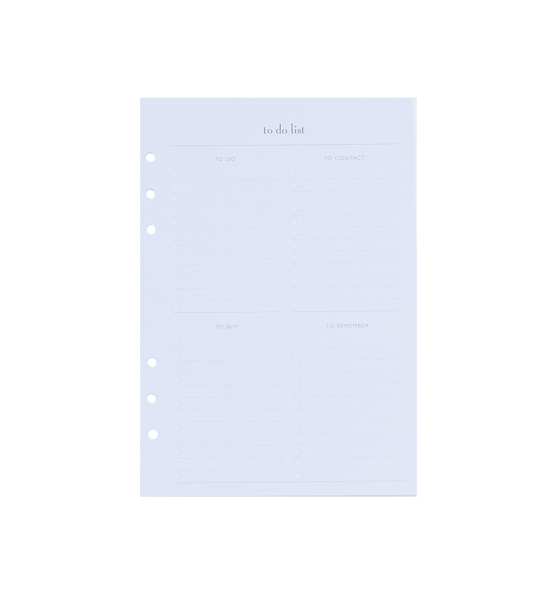 A5 Refills for Meal Planning, To-Do Lists & Notes in - retail photo
