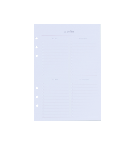 A5 Refills for Meal Planning, To-Do Lists & Notes in - retail photo
