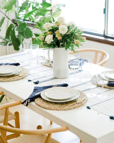 Ribbons Cotton Table Runner in - Table Runners photo