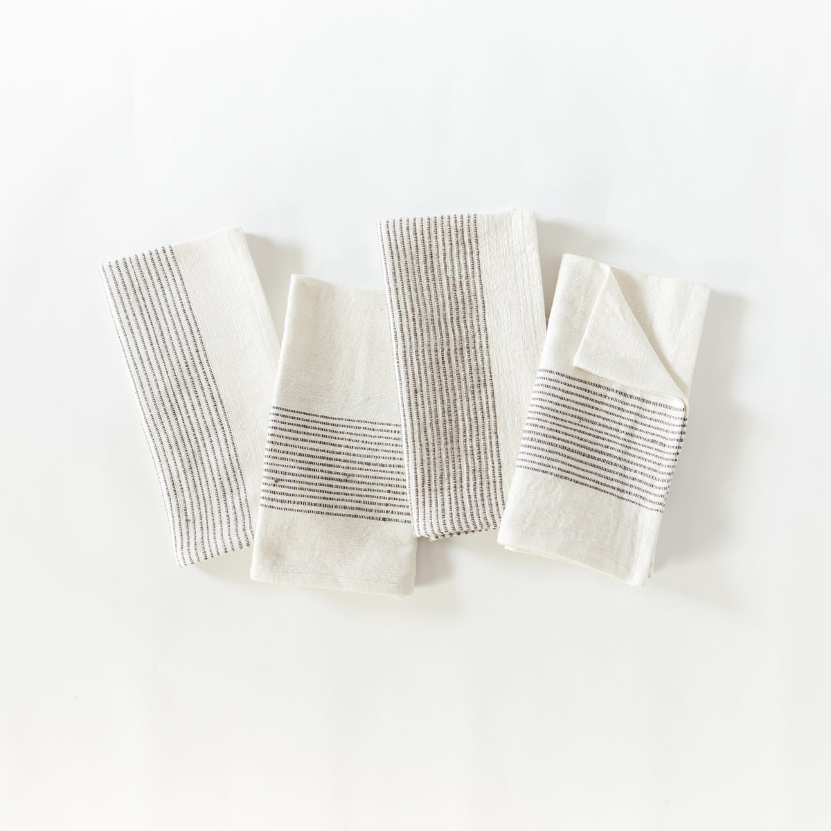 Riviera Cotton Napkins in Grey Set of 4 - Cloth Napkins photo