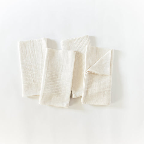Riviera Cotton Napkins in Natural Set of 4 - Cloth Napkins photo