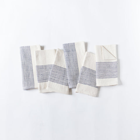 Riviera Cotton Napkins in Navy Set of 6 - Cloth Napkins photo