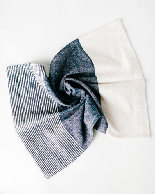 Chesapeake Cotton Tea Towel in Navy - Kitchen Towels photo