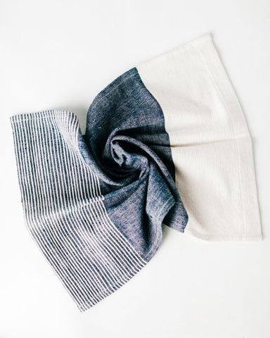 Chesapeake Cotton Tea Towel in Navy - Kitchen Towels photo