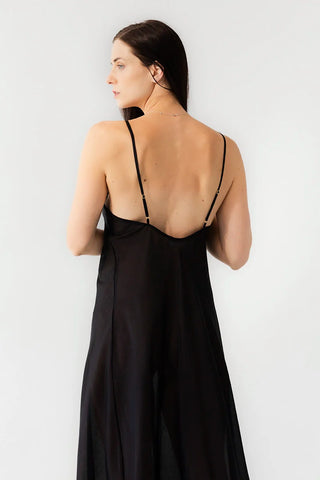 Serafina Cotton/Silk Long Gown in - GOWNS photo