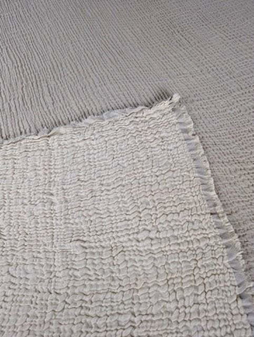 Serene Bedspread Collection – Organic Turkish Cotton, Textured Solid Colors, Queen/King Sizes